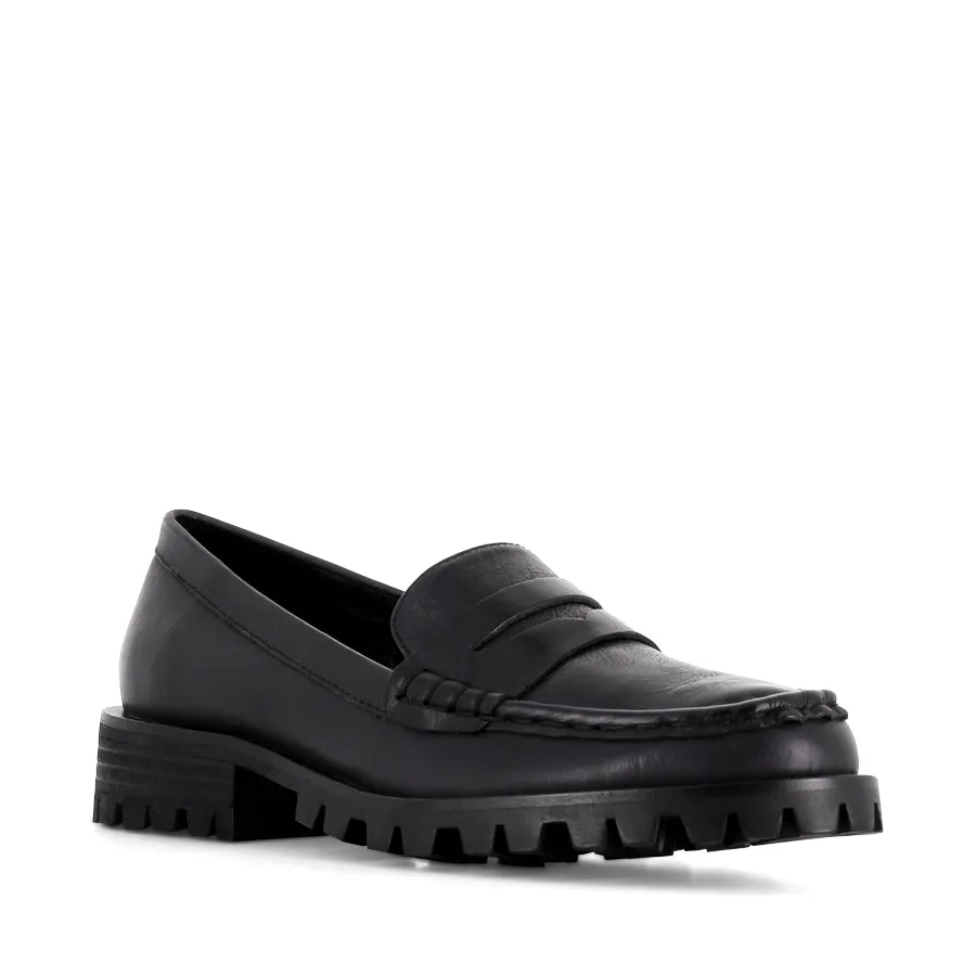 Path Wide MORELAND - BLACK BLACK LEATHER
