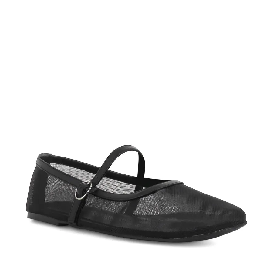Supportive Flats Fashionable Flats MELANY - BLACK NYLON