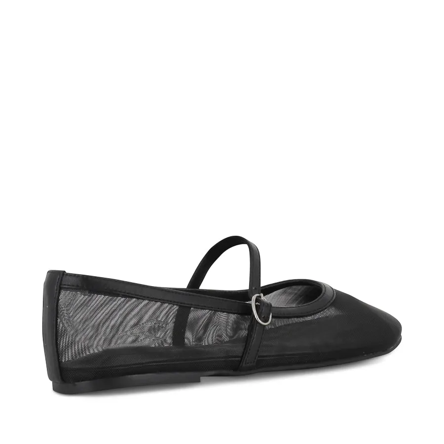 Heel Cushion Shoes MELANY - BLACK NYLON