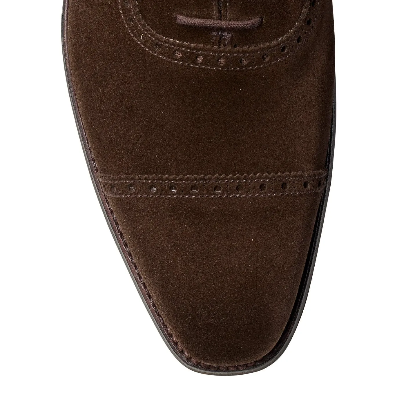 soft fit Slim Fit Oxfords Westbourne Dark Brown Calf Suede