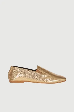 Outdoor Ready Cleo Loafers in Gold Leather