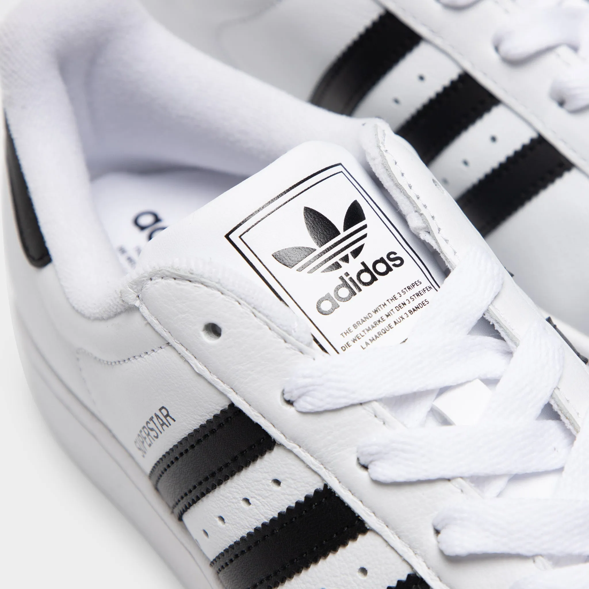 adidas Women's Superstar II Footwear White / Core Black Traction Sole Breathable mesh panel