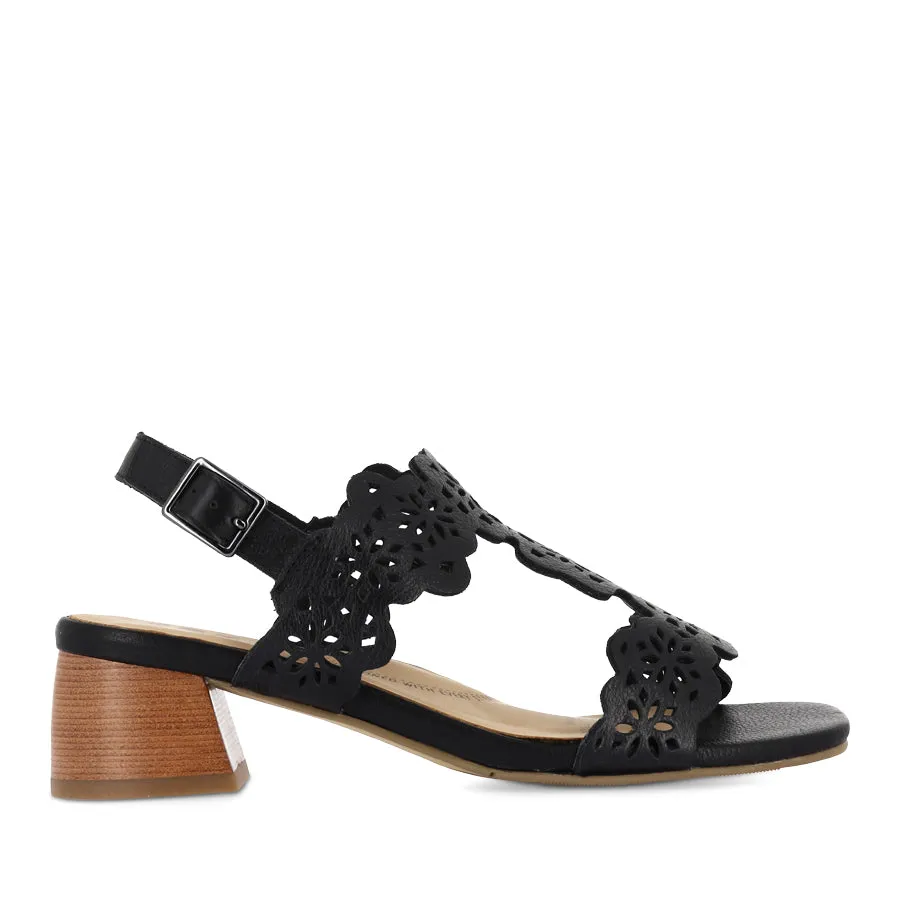 heel cup COACHY W - BLACK LEATHER