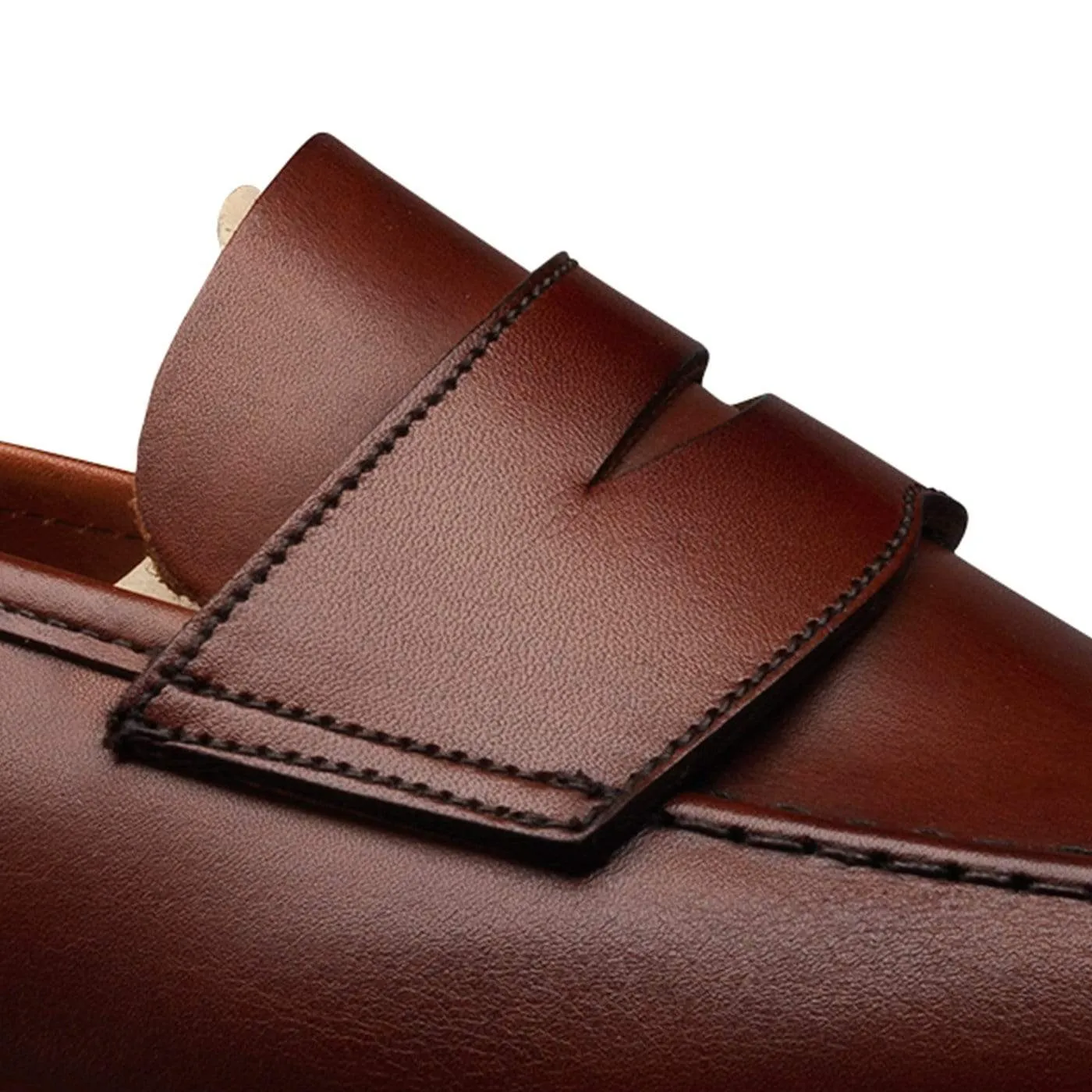 Harvard Chestnut Burnished Calf Youth Edge Beach Lane