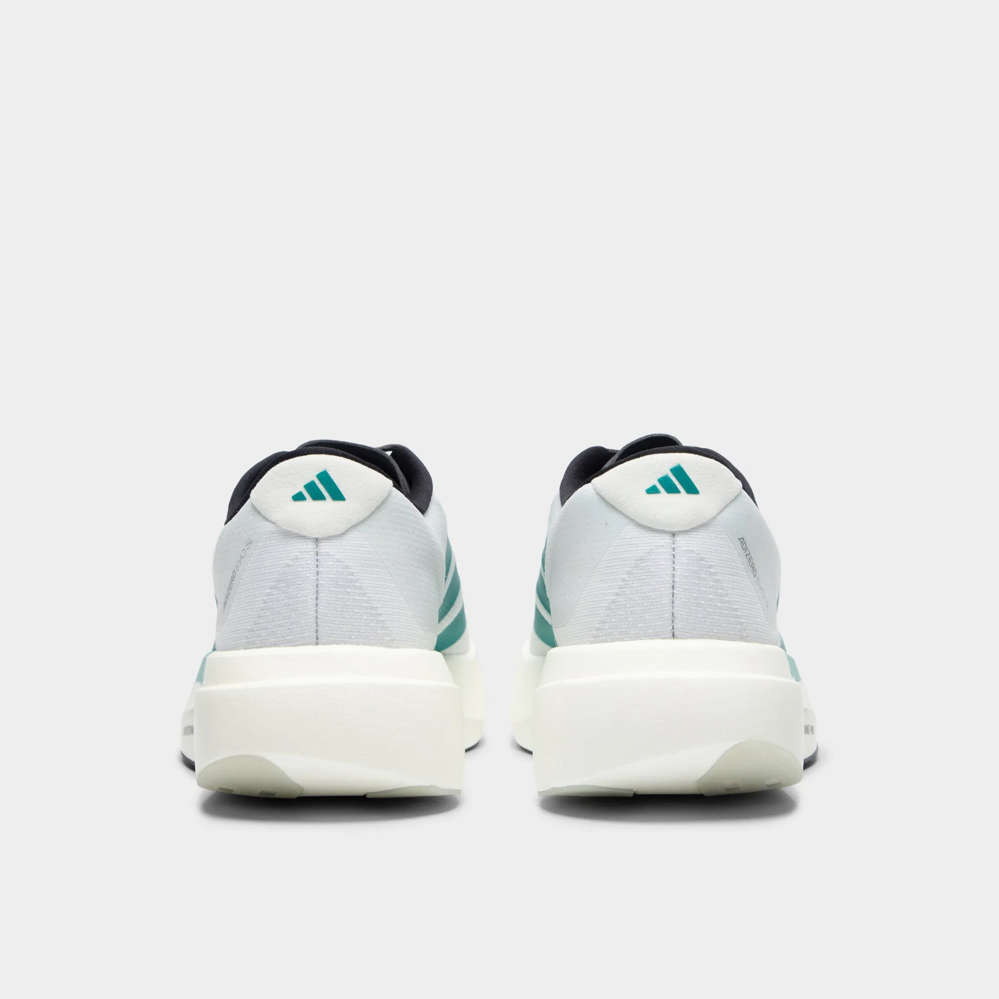adidas Evo SL White / Teal - Black Flexible Torsion Bar Breathable knit