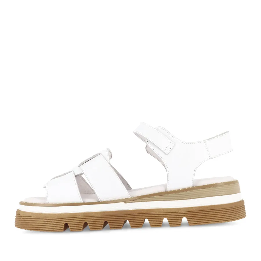 SIMM - WHITE LEATHER Springy sole Anti Fatigue