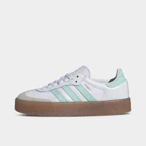 adidas Juniors' Sambae White / Clear Mint - Gold Metallic Abrasion Pads