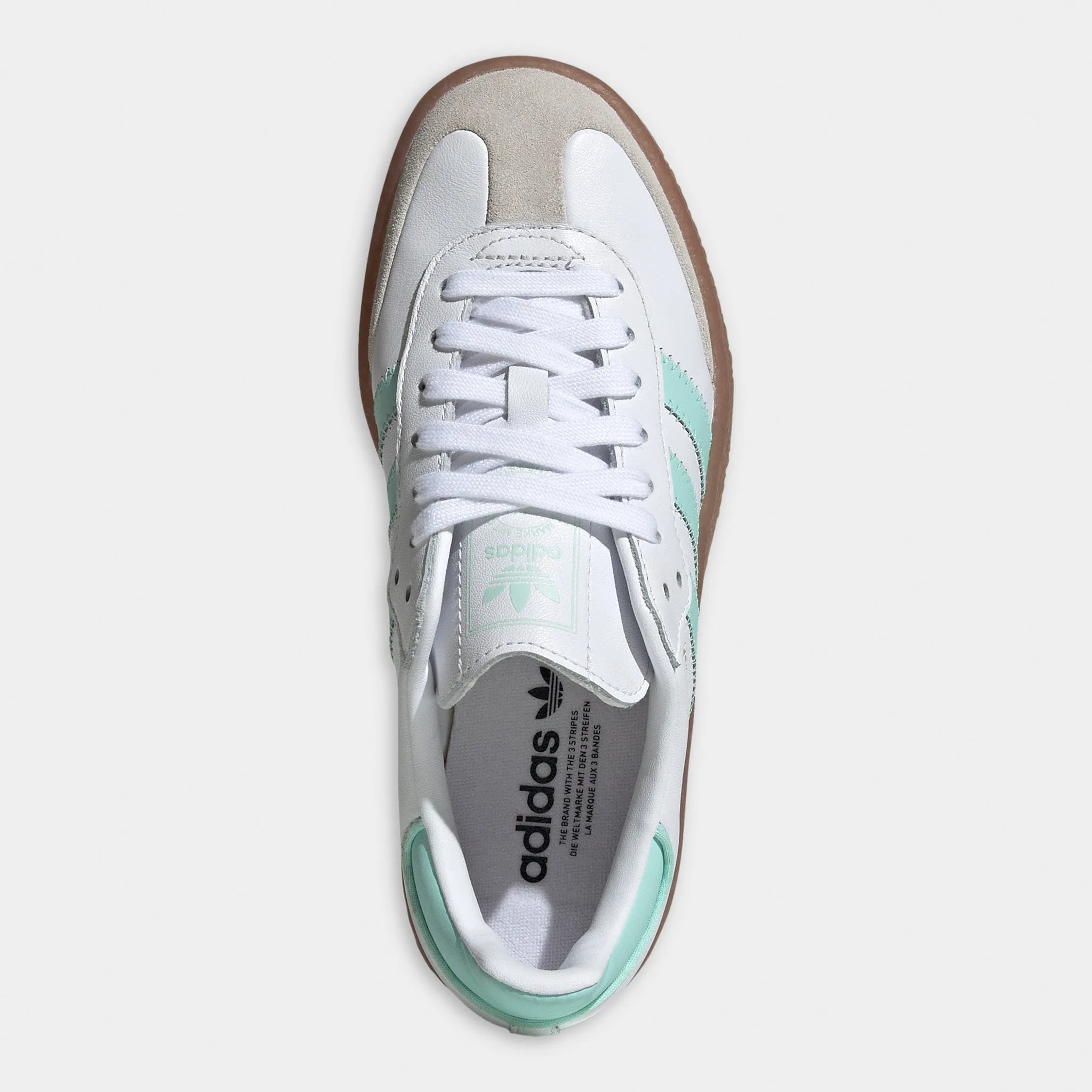 Neutral Pace adidas Juniors' Sambae White / Clear Mint - Gold Metallic