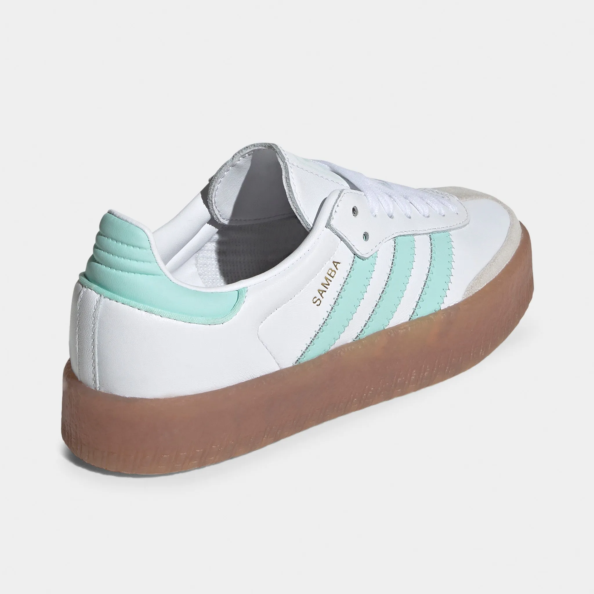 Vent Mesh Travel Friendly adidas Juniors' Sambae White / Clear Mint - Gold Metallic
