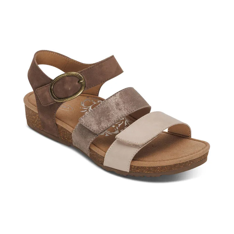 AETREX LILLY - TAUPE MULTI - SC562 Comfort Wedge Fight Mode