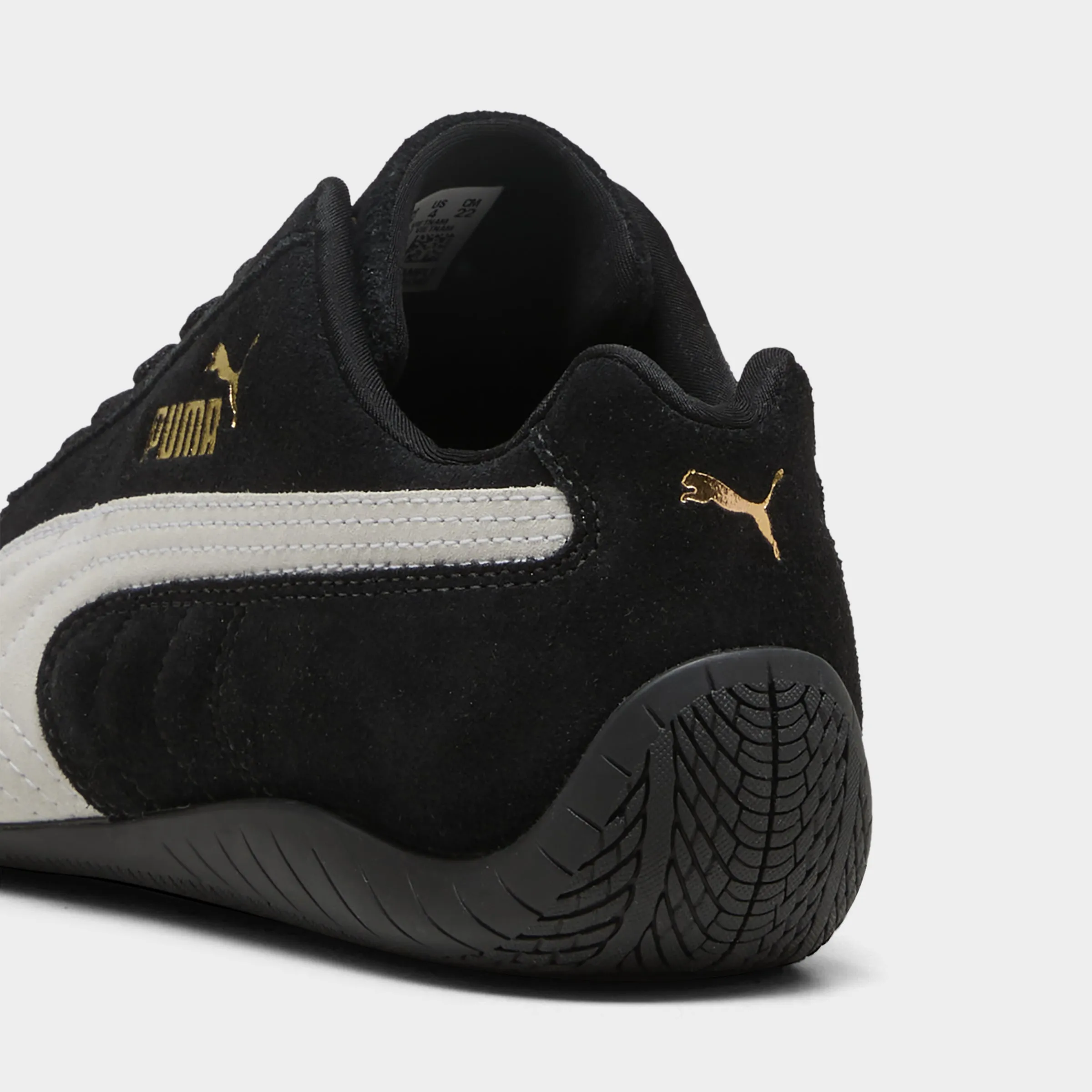 Breathable Tongue Design Midsole Foam PUMA Juniors' Speedcat Black / White