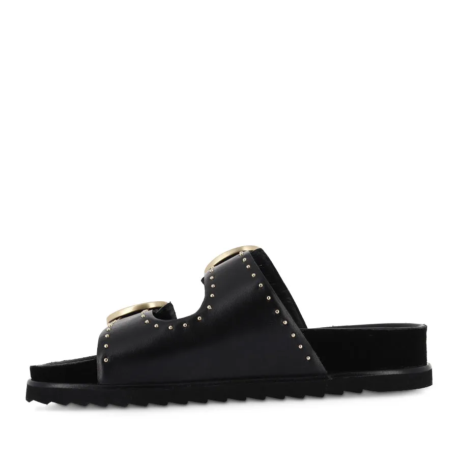High Durability Quick Slip DEON - BLACK STUD LEATHER