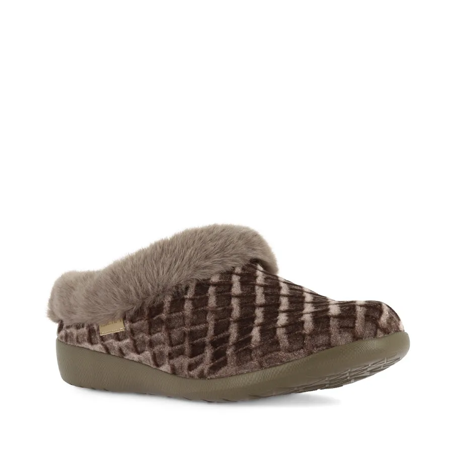 Light Summer Slides FIFI XW - TAUPE EMBOSSED