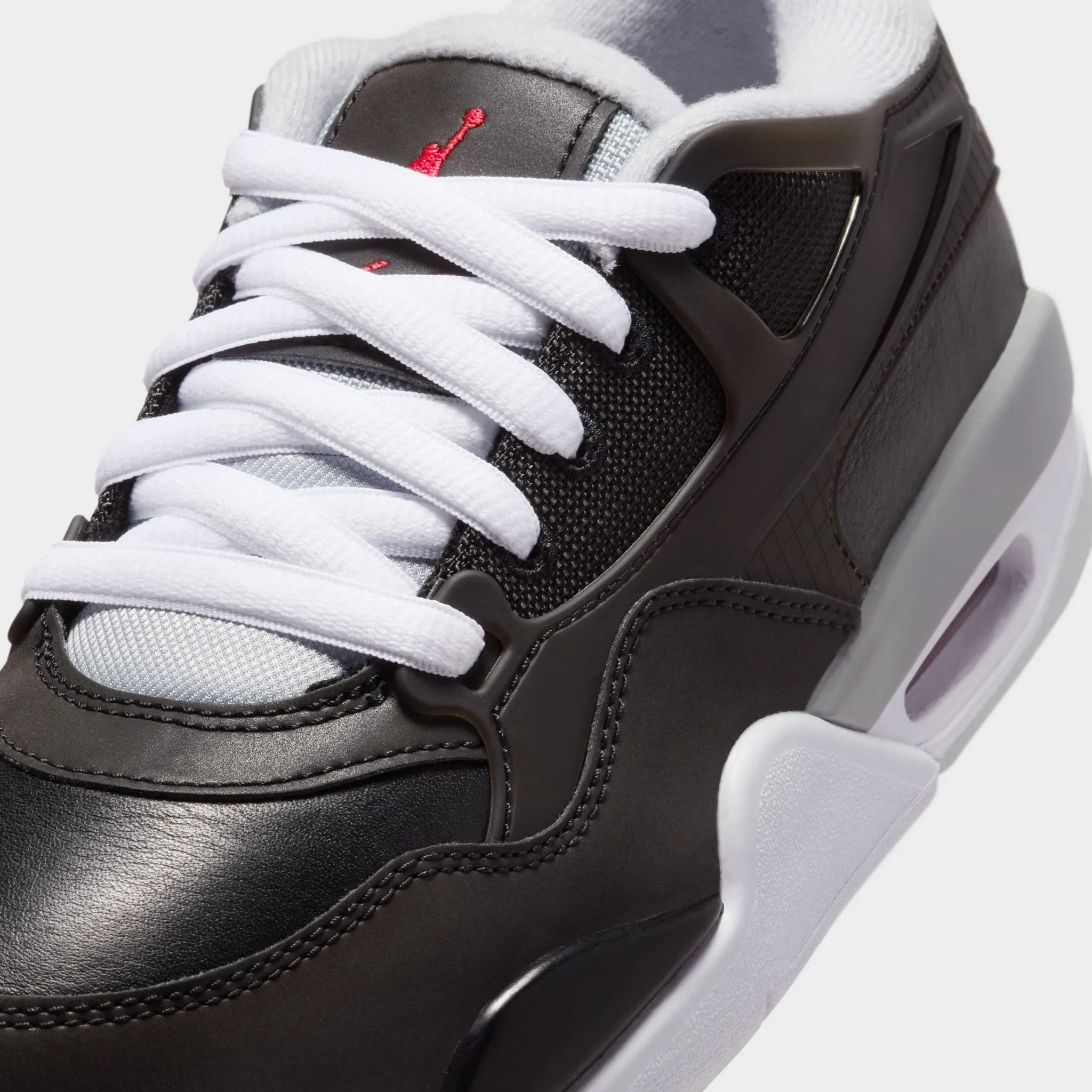 Jordan 4RM PRM GS Black / Fire Red - Wolf Grey Foot Style