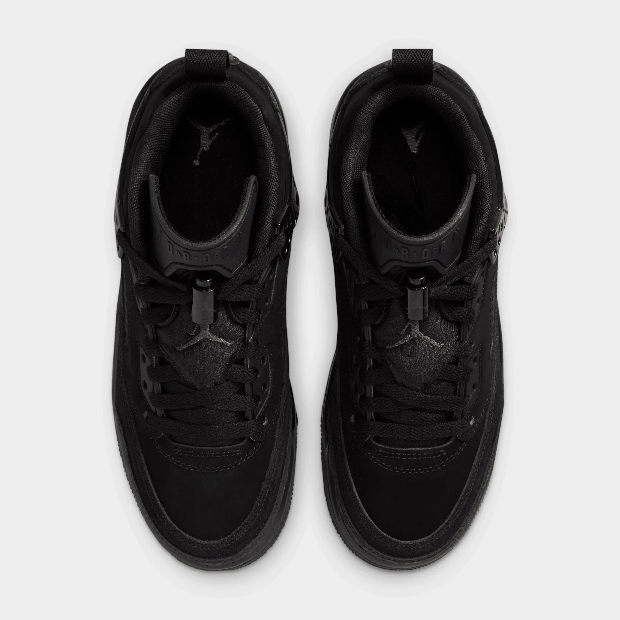 Bonded Overlay Technology Stretchable Fabric Jordan Spizike Low GS Black / Black