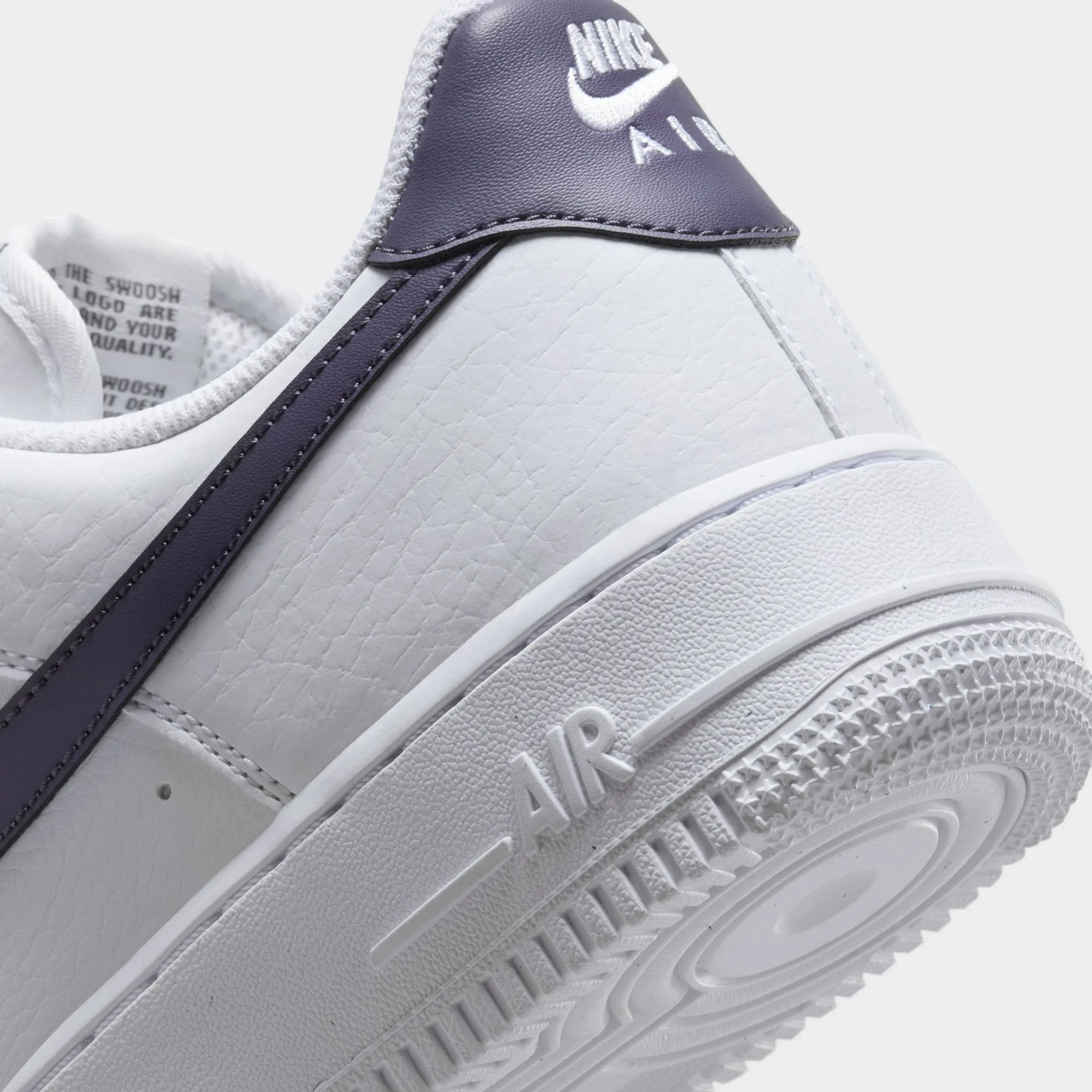 Nike Women's Air Force 1 '07 Next Nature White / Dark Raisin Layered Comfort Non Slip Lacing
