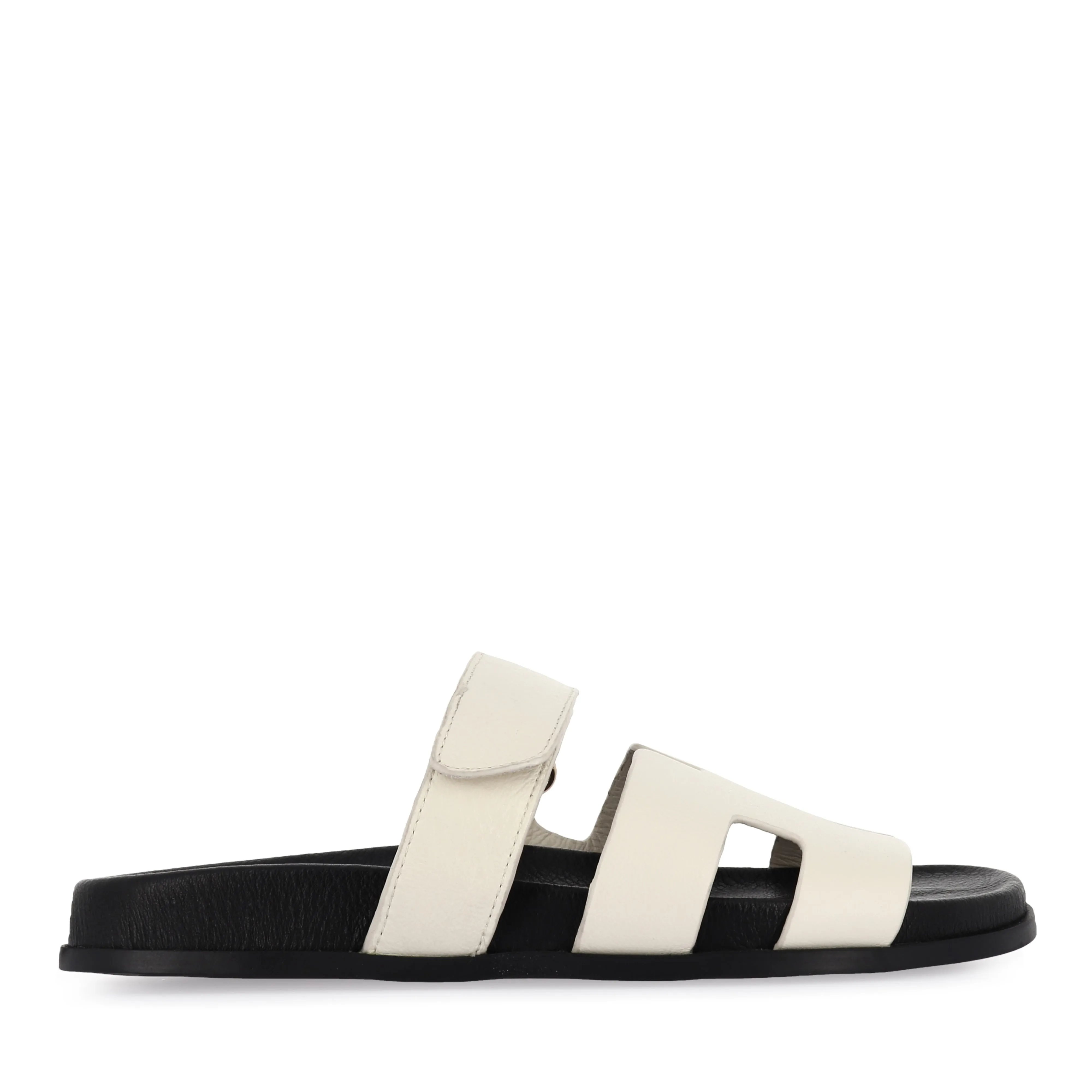 Stable Heel Elastic Collar HOPES - CREAM BLACK LEATHER