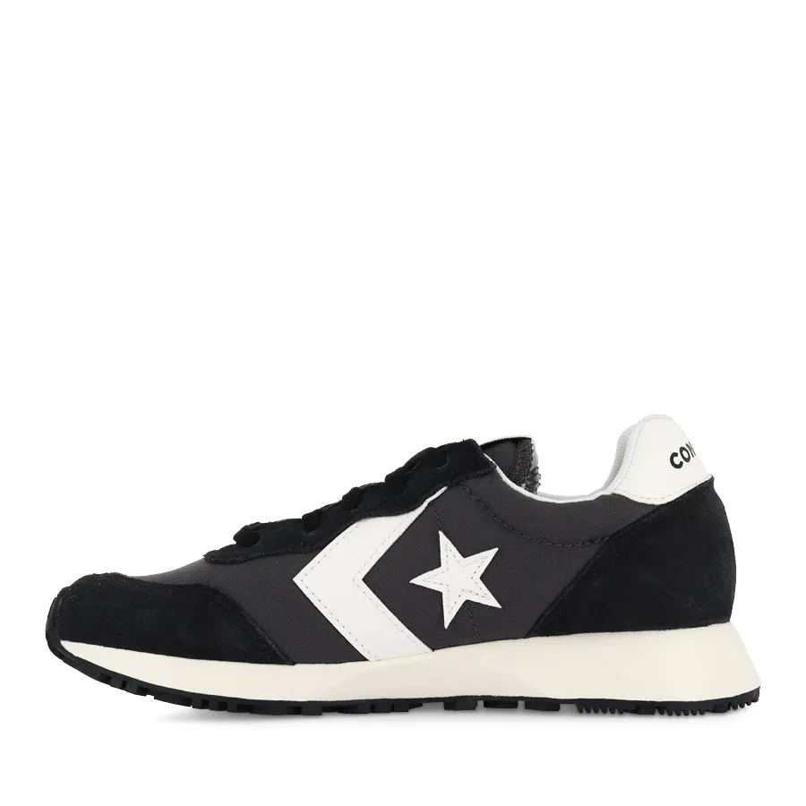Lightweight Ride Jump Support OMEGA TRAINER LOW - BLACK/DARK MATTER/VINTAGE WHITE