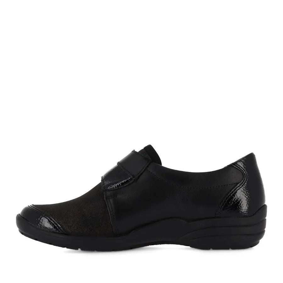Breathable Flats REECE R7600 - BLACK BRONZE COMBO LEATHER