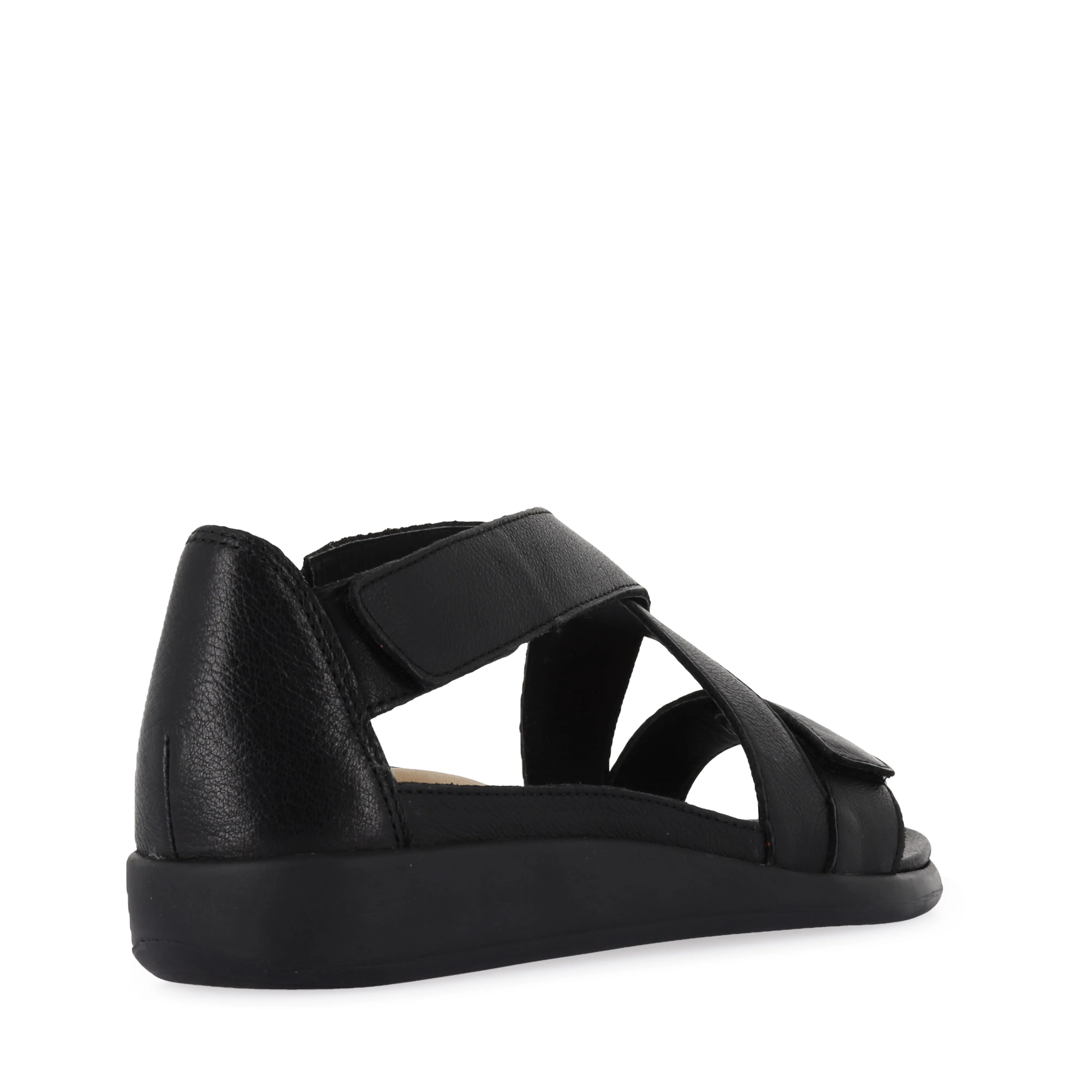 ISSY W - BLACK LEATHER Block Heel