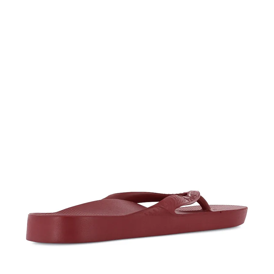 ARCH SUPPORT THONGS - SANGRIA RED Comfortable Footwear