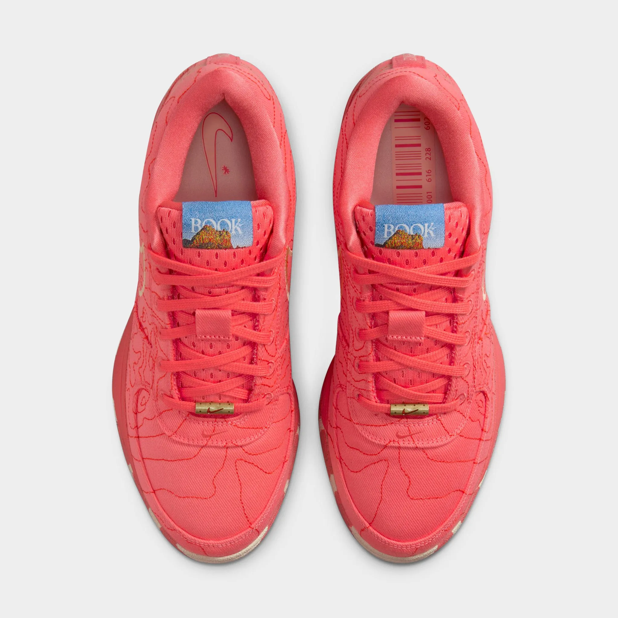 Nike Book 1 Magic Ember / White Onyx - Picante Red Interlocking Treads
