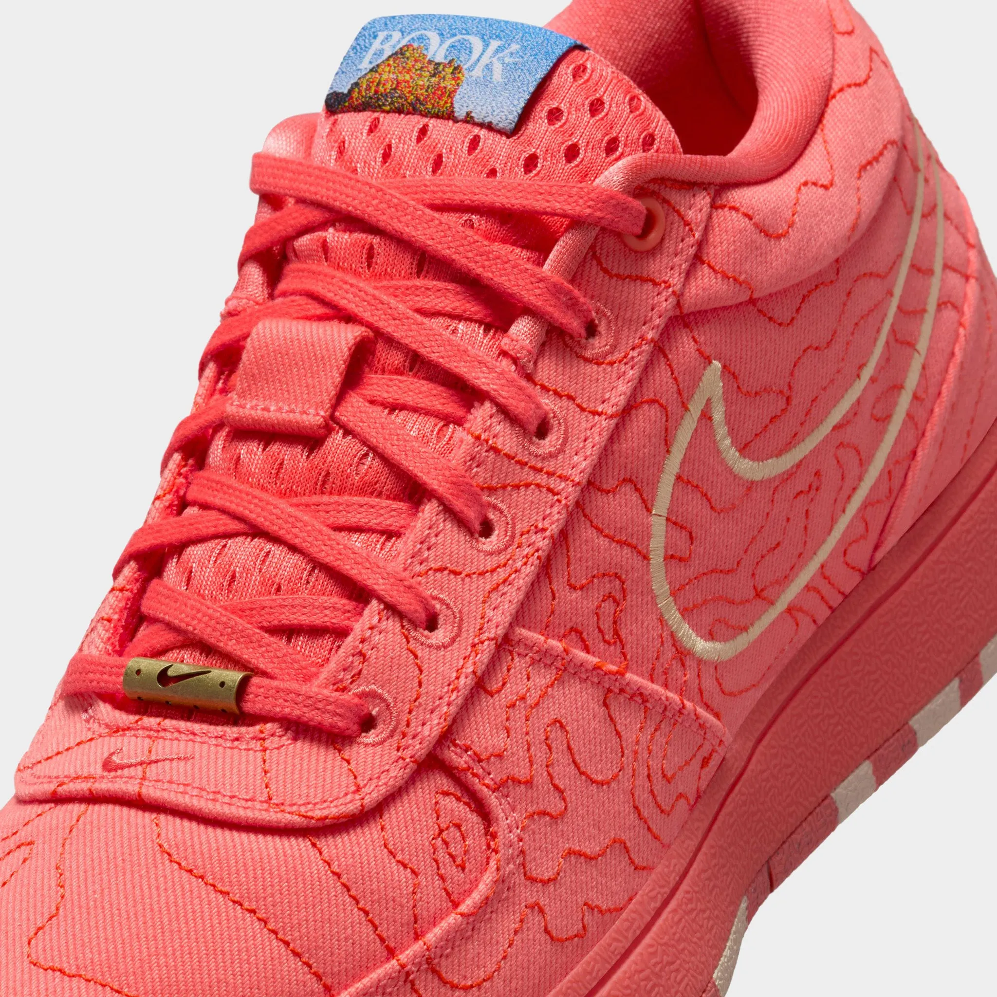 Zip Up Closure Air Flow Nike Book 1 Magic Ember / White Onyx - Picante Red