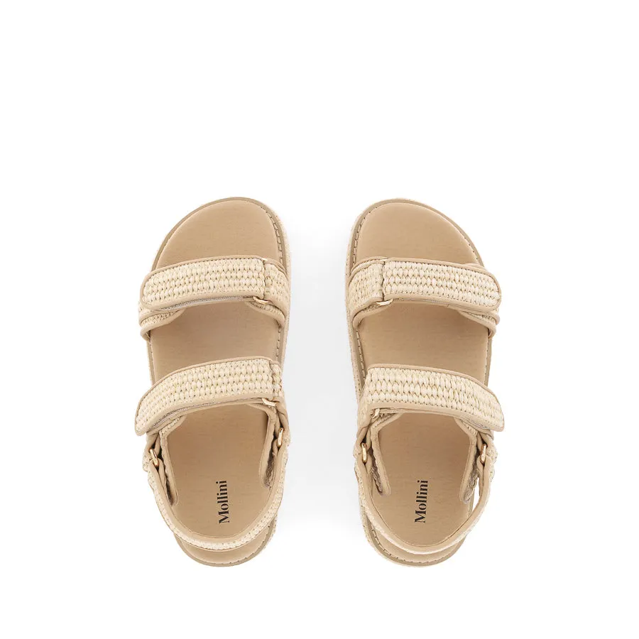 BRIDGETT - NATURAL WOVEN LEATHER Lightweight Step