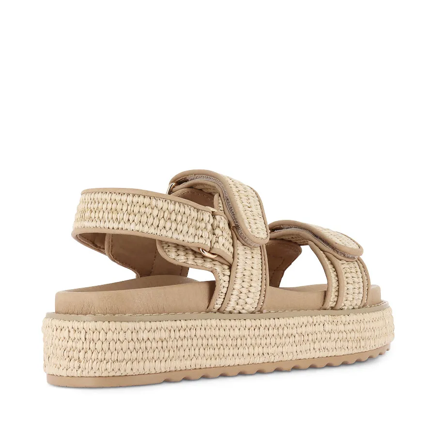 BRIDGETT - NATURAL WOVEN LEATHER Shock absorption Anti Fatigue