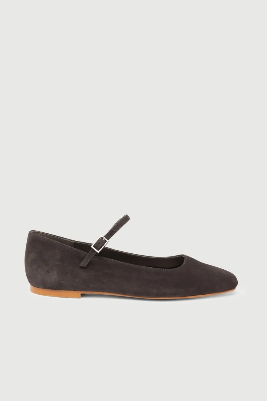 Julieta Mary Janes in Grey Suede Regular Fit Classic