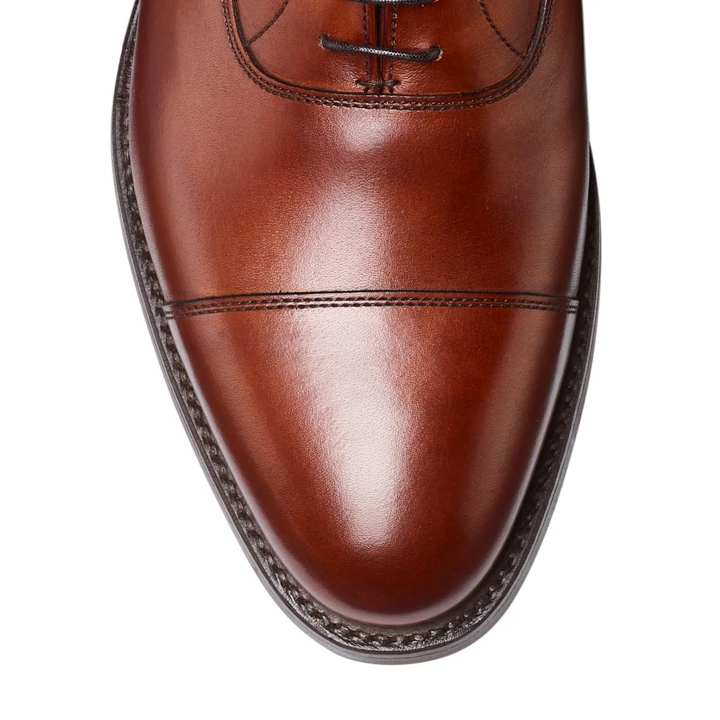 Connaught 2 Chestnut Burnished Calf (City Sole) Lightweight Detailed Oxfords