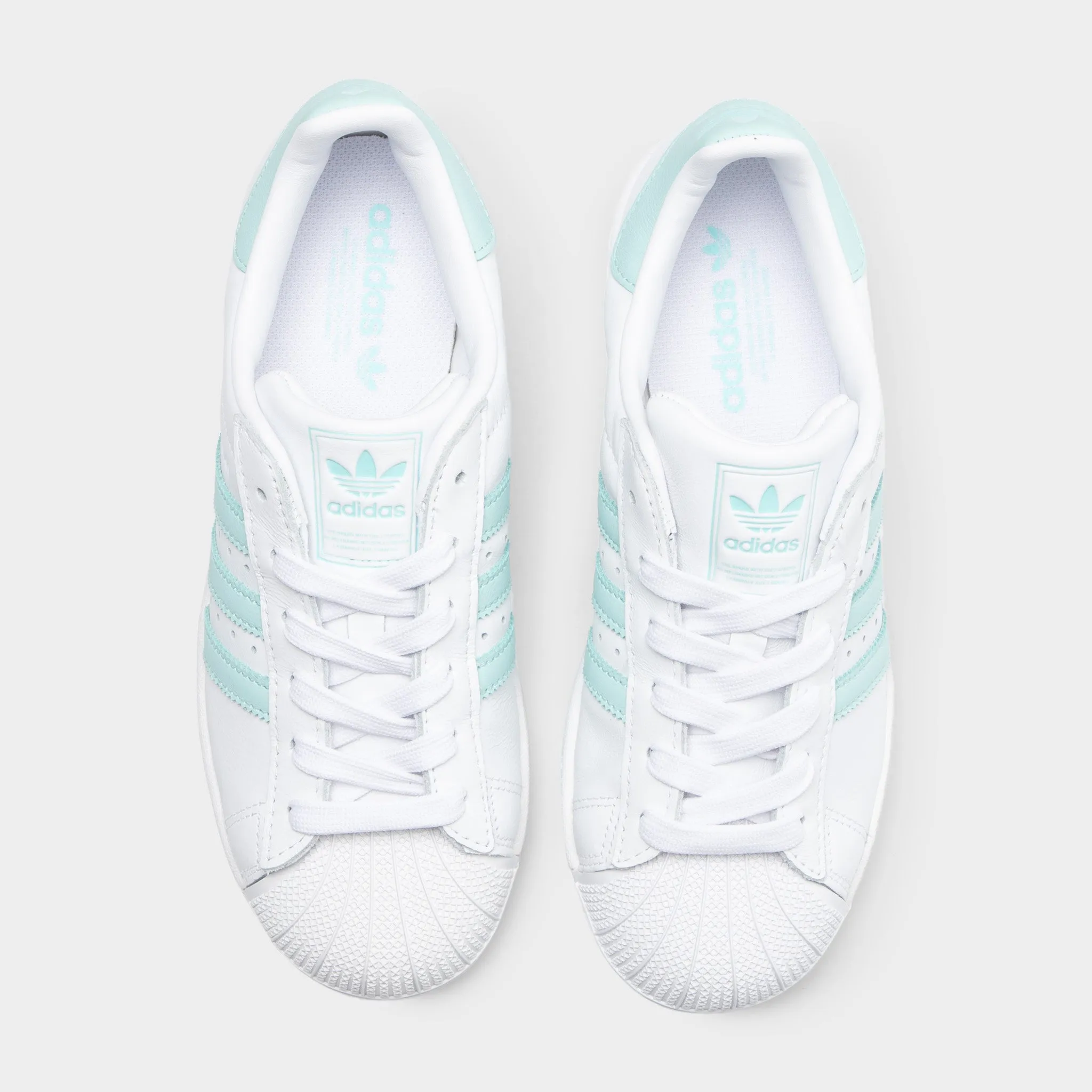 Secure Design adidas Women's Superstar II White / Semi Flash Aqua - Easy Mint