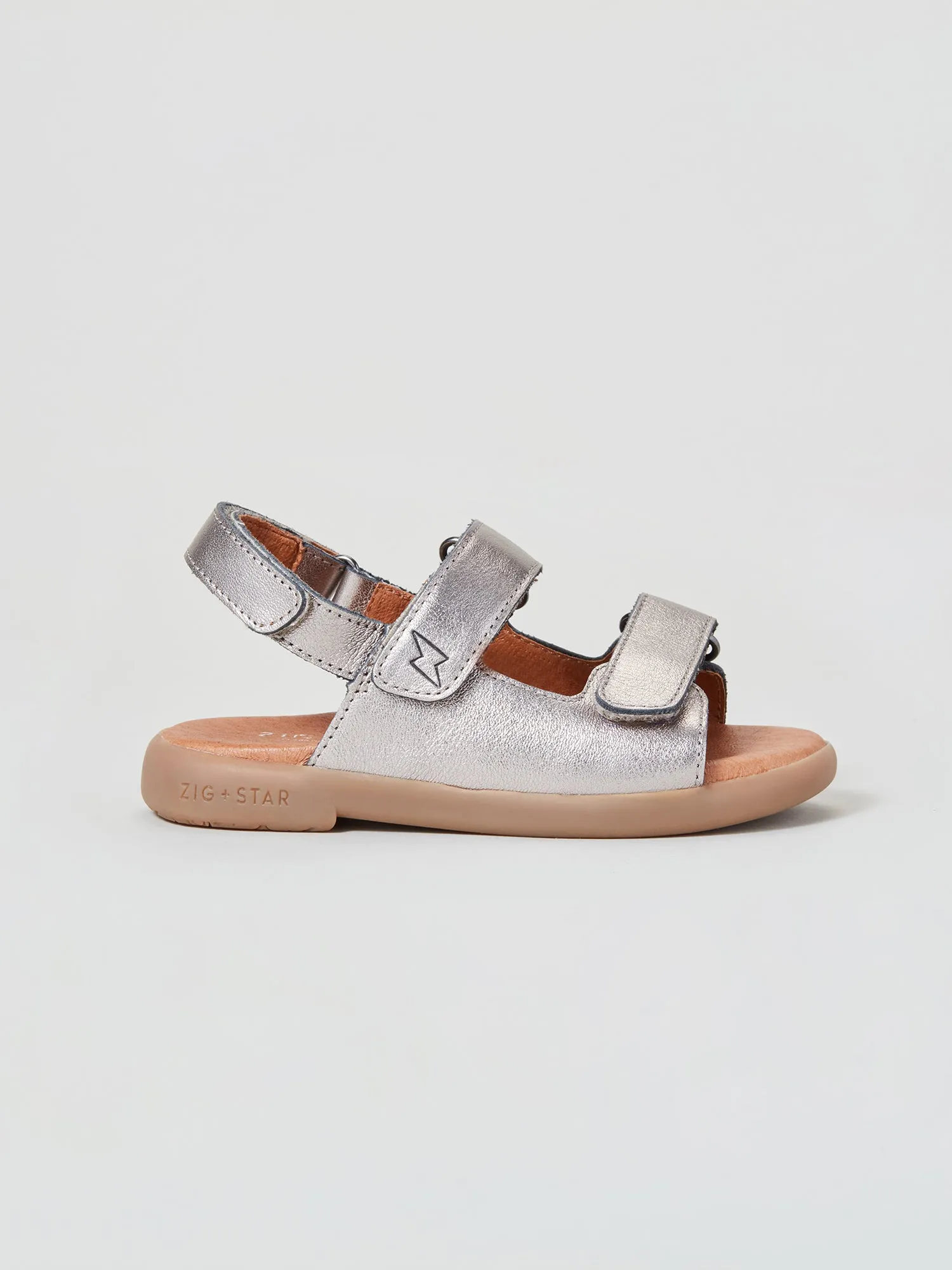 Solar Infant Strap Sandal Pewter Moon Travel Days