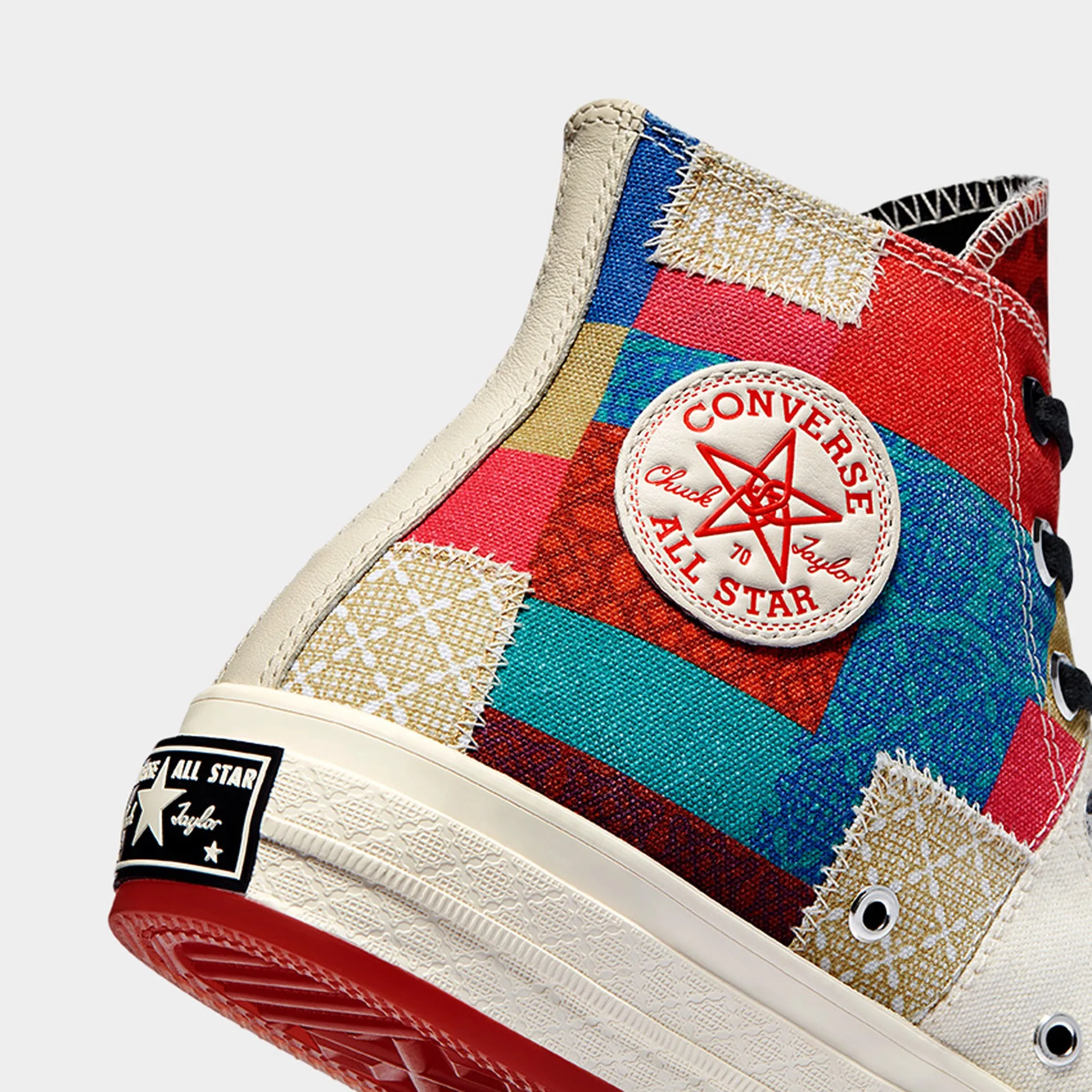 Converse CNY Chuck 70 Hi Egret / Chile Red Durable Rubber Compound