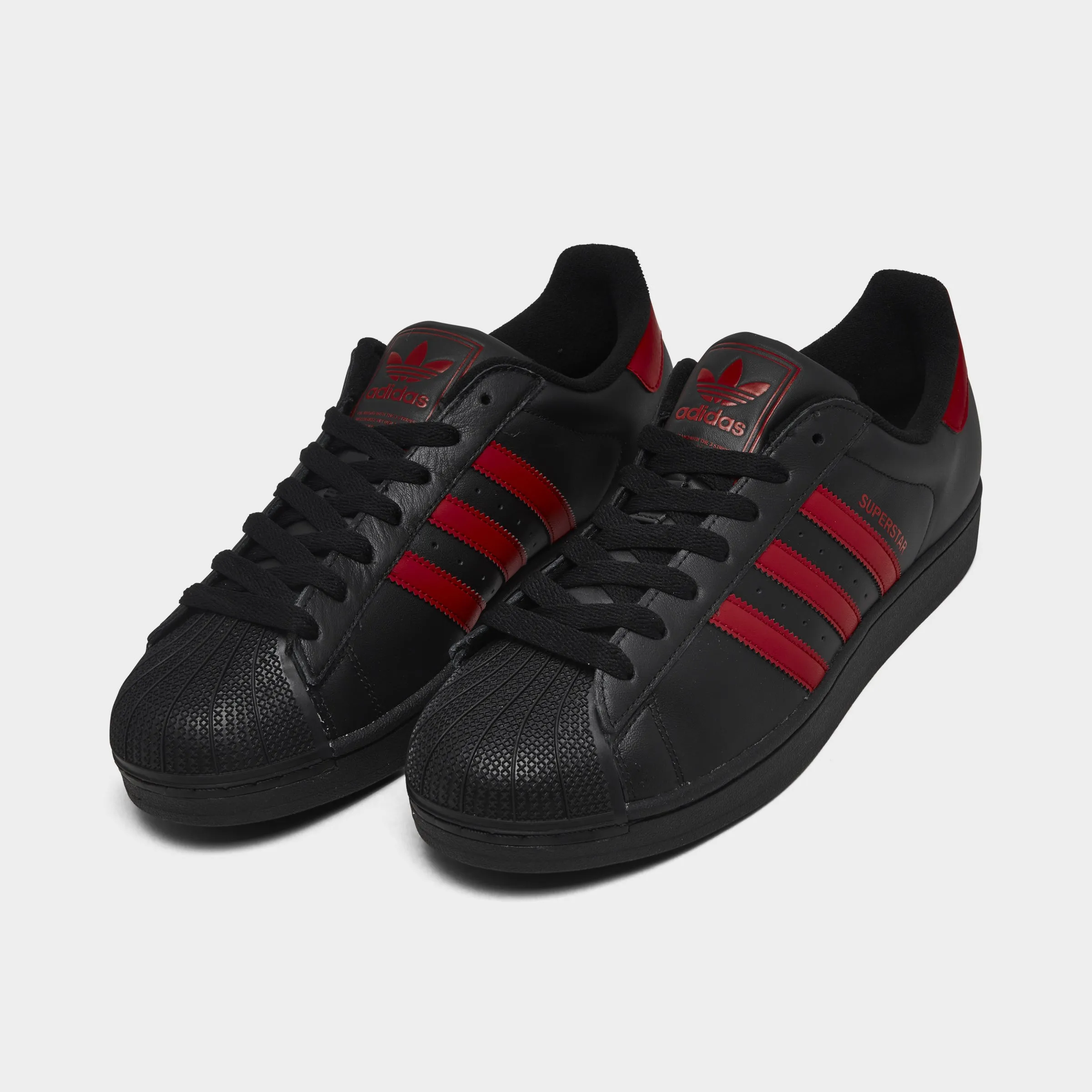 adidas Superstar II Black / Red Molded Heel Hyper Compression Cushion