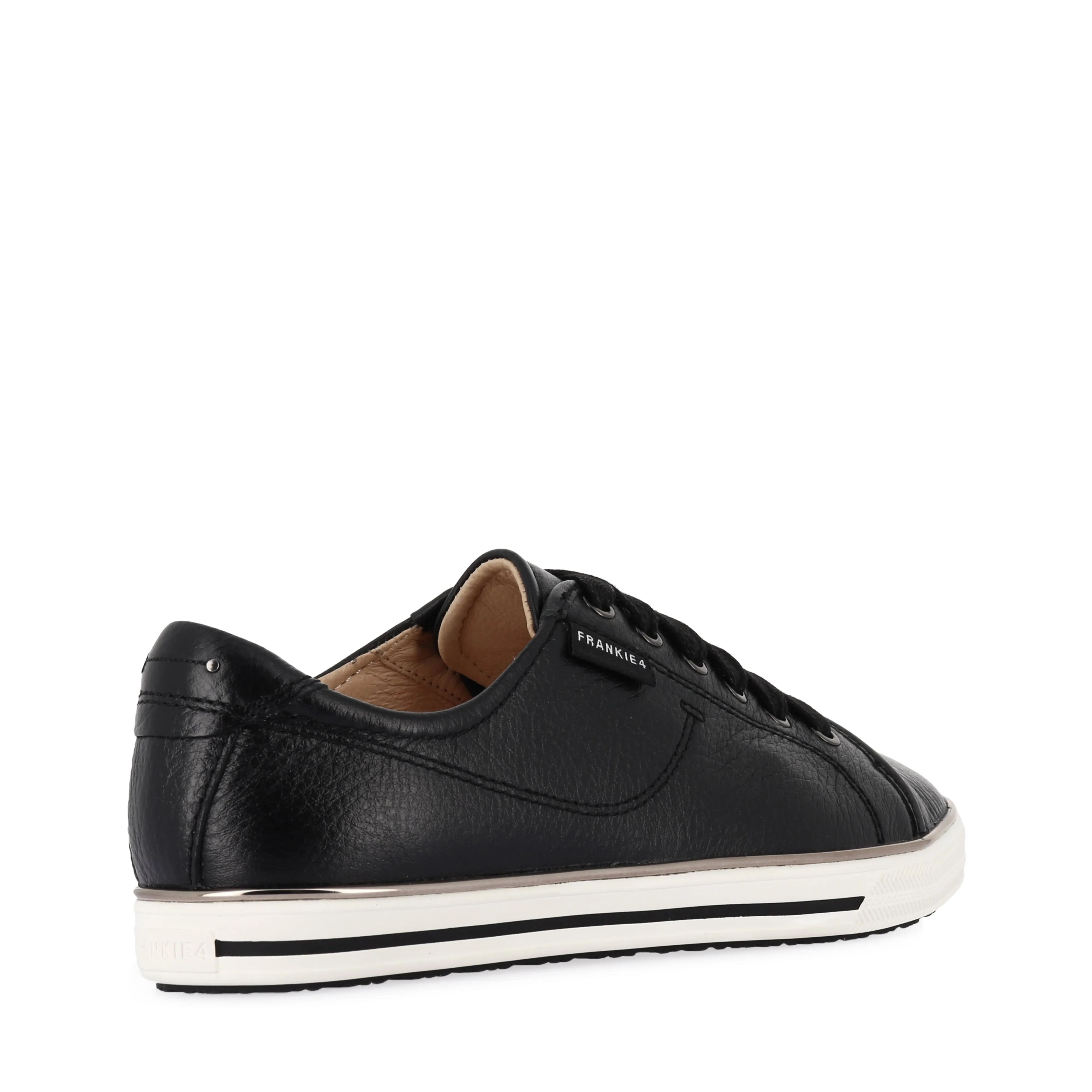 NAT III - BLACK/WHITE LEATHER Casual cushioning Rollbar Torsion Control