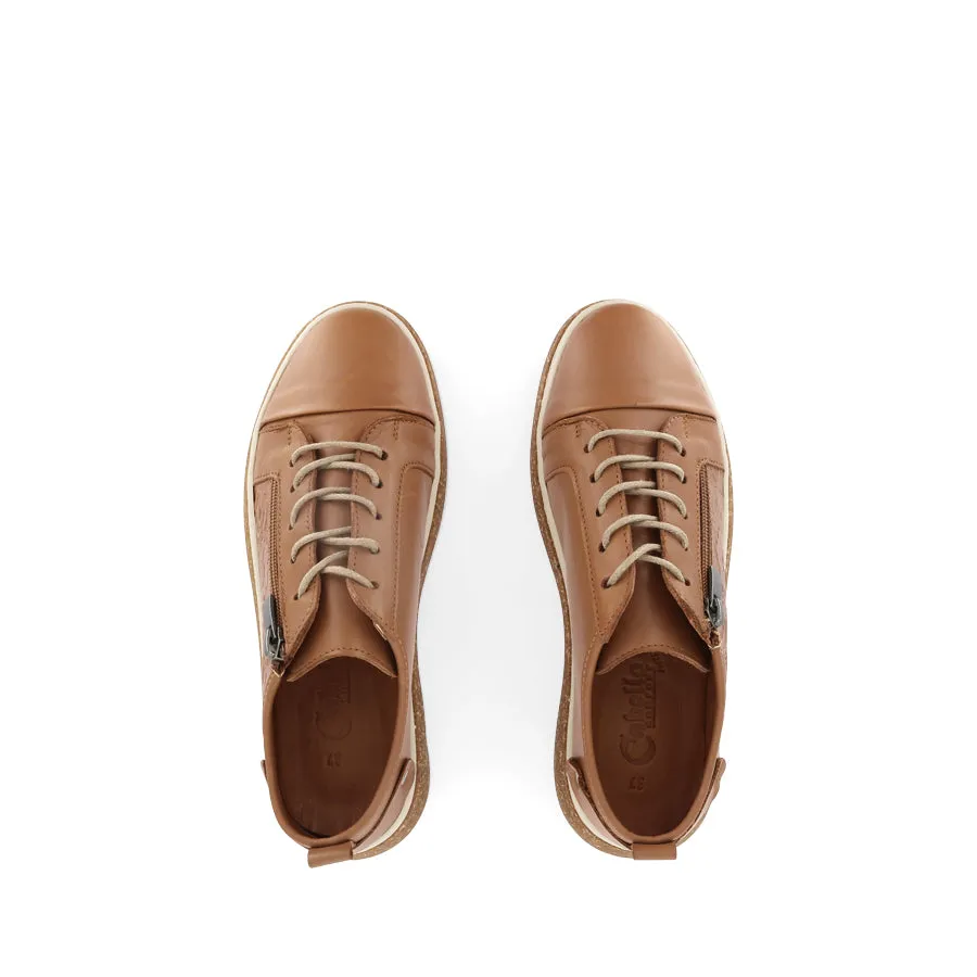 COOPER - TAN LEATHER Low Cut Prostration Responsive Midsole