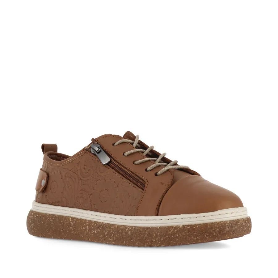 Vented Heel Panel Comfort Midsoles COOPER - TAN LEATHER