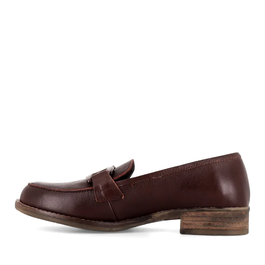CORINA - COGNAC LEATHER Supportive Footbed