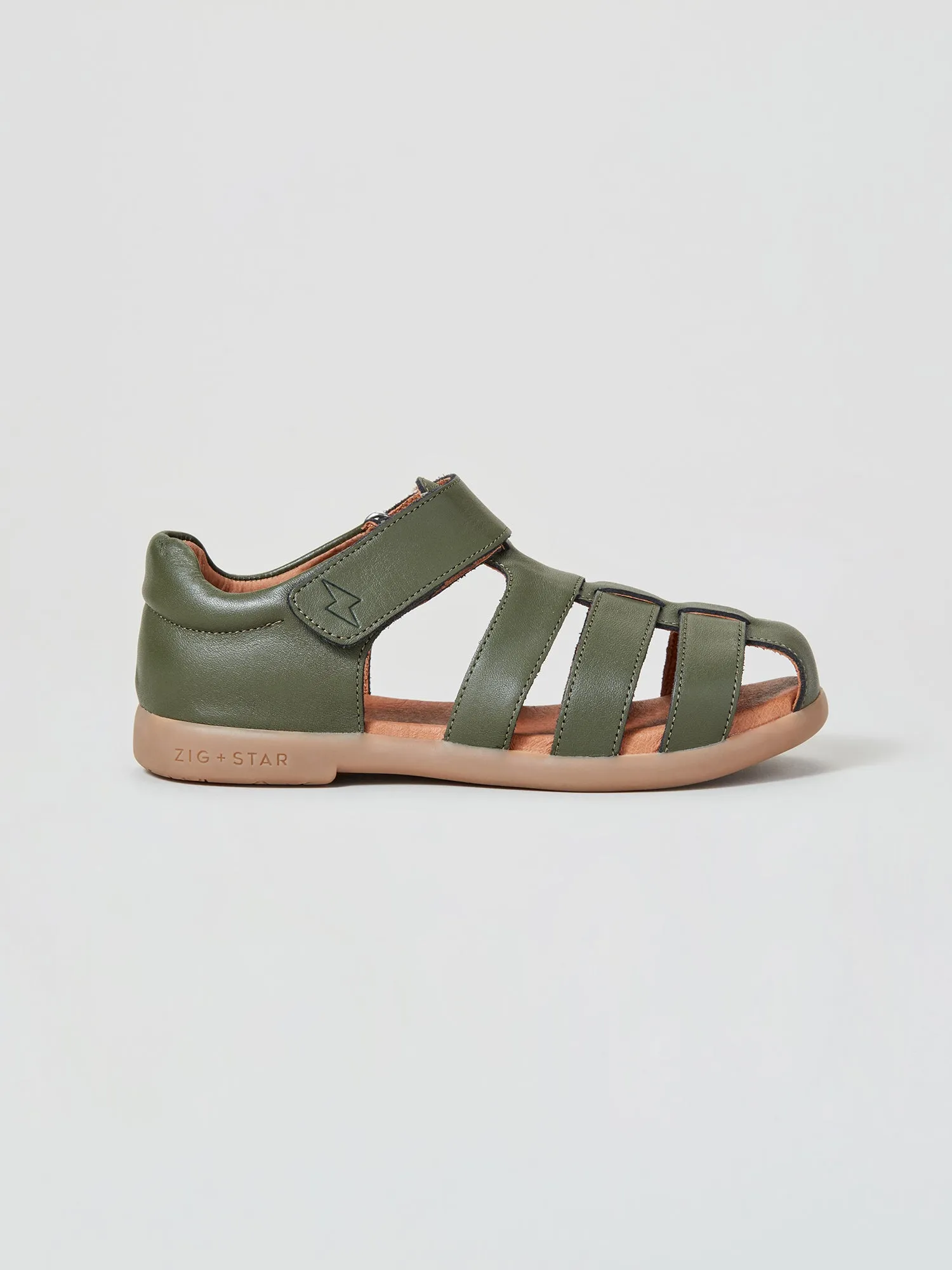 Cosmic Junior Closed-Toe Sandal Khaki Warm Feel Customizable