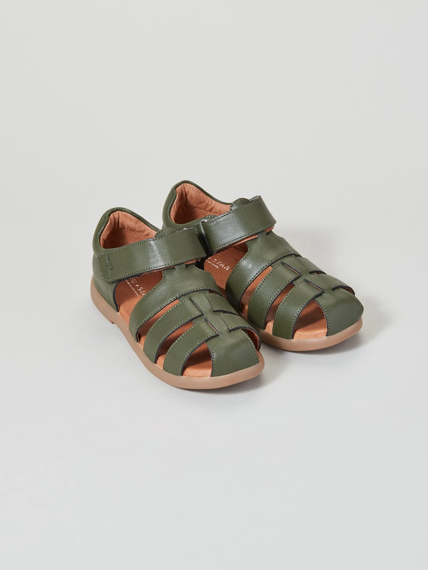 Cosmic Junior Closed-Toe Sandal Khaki Rope Knot