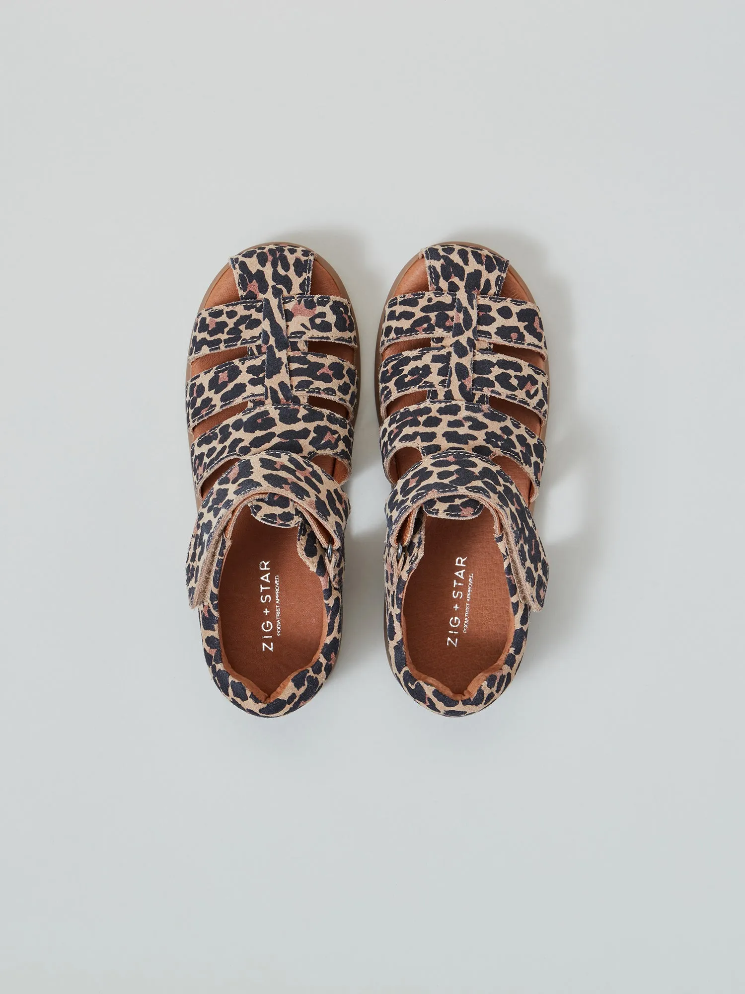 Trendy Vibe Non-Slip Comfort Cosmic Junior Closed-Toe Sandal Natural Animal