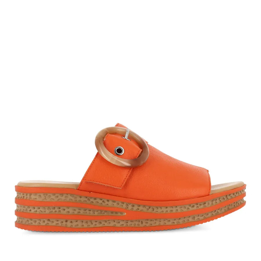 COSMOSO - ORANGE LEATHER Reliable Fashionable Comfort
