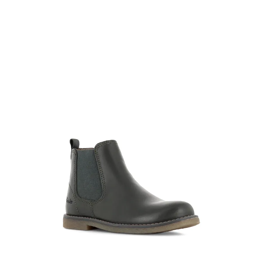 Padded collar CHELSEA II - DARK OLIVE LEATHER
