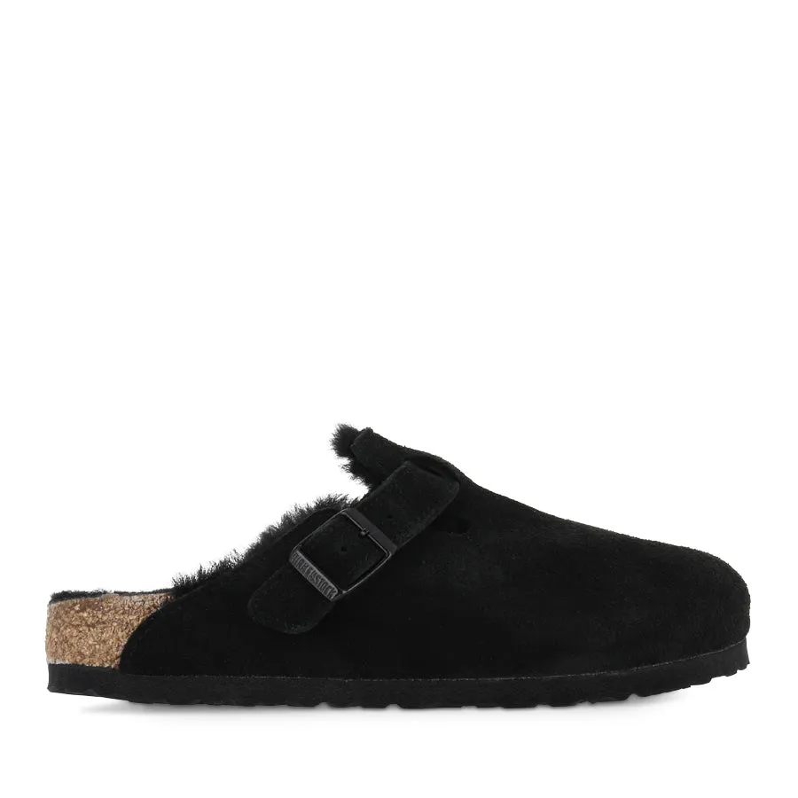 BOSTON SHEARLING - BLACK SUEDE LEATHER Everyday Luxury Shoes Cozy Cushion