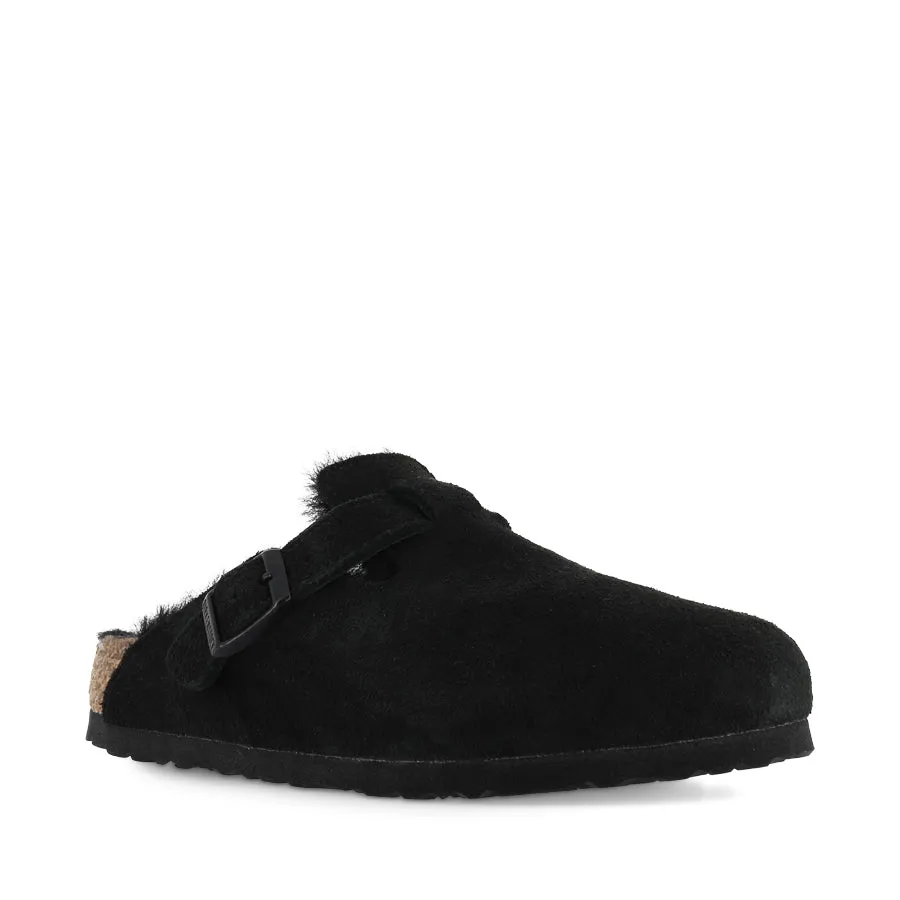 Breathable Ventilation Easy Wear Shoes BOSTON SHEARLING - BLACK SUEDE LEATHER