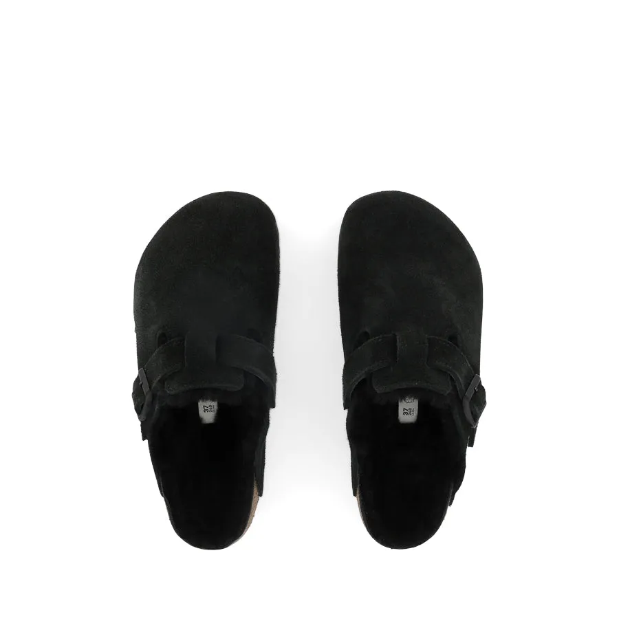 BOSTON SHEARLING - BLACK SUEDE LEATHER Leaf Fall
