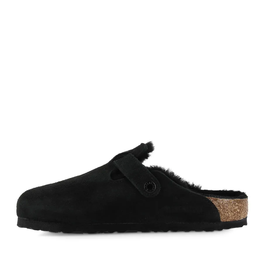 Mid Top BOSTON SHEARLING - BLACK SUEDE LEATHER