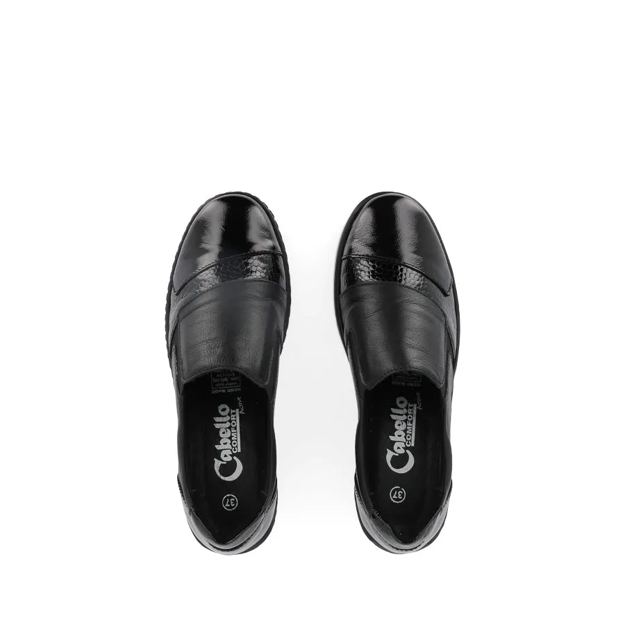 Comfortable Office Slip-ons CP461-18 - BLACK PATENT