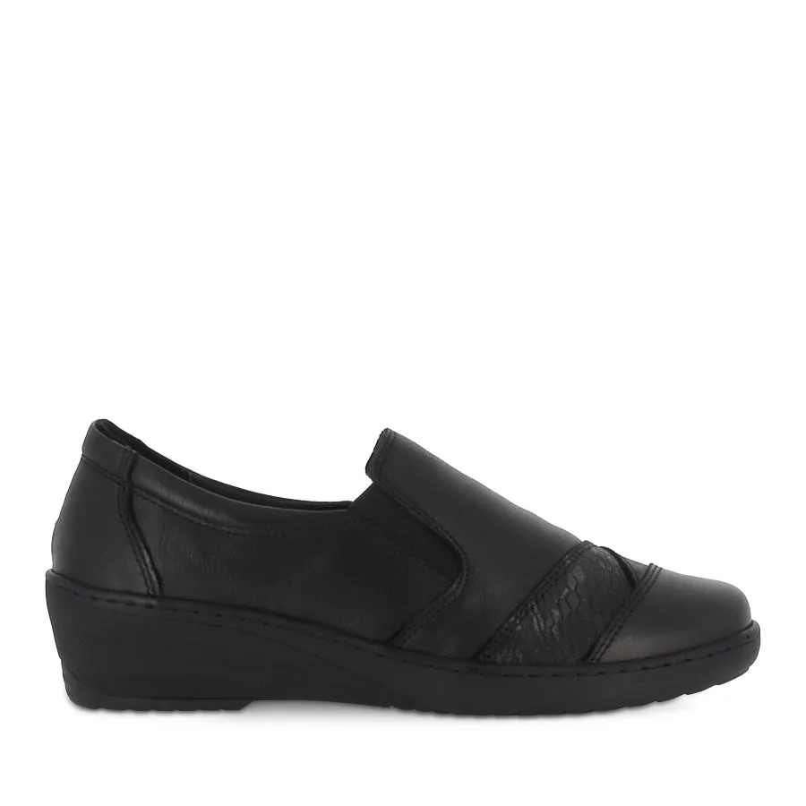 CP736-18 - BLACK LEATHER Reptile Print